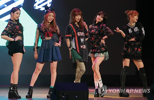 资料图片：韩国女子组合4minute（韩联社）