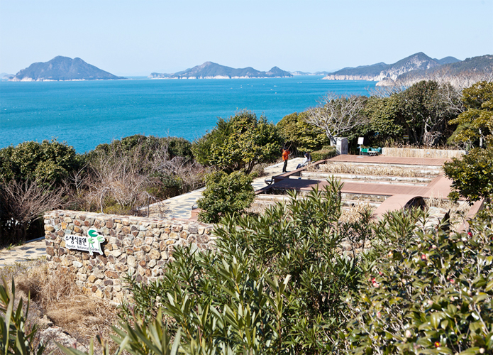 韩国长蛇岛海上公园浪漫而美丽的旅游胜地