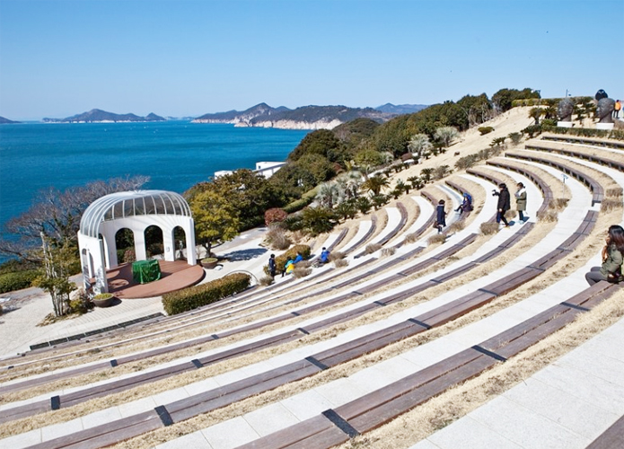 韩国长蛇岛海上公园浪漫而美丽的旅游胜地