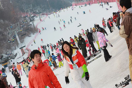 来韩国滑雪就是那么方便