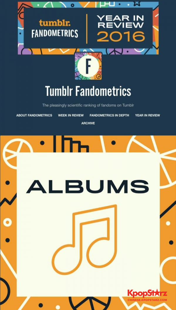  防弹少年团2016Tumblr最具影响力专辑TOP20