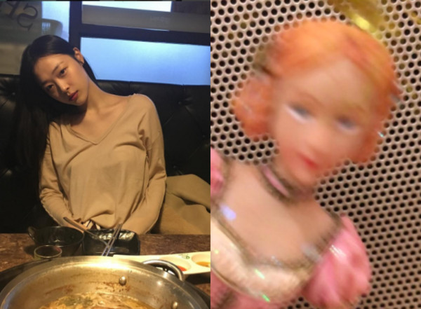 雪莉以前也曾po过诡异的娃娃照片