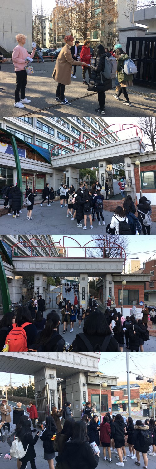 男团VAV纪念出道500日为首尔世和女高及松谷女高送白色情人节礼物
