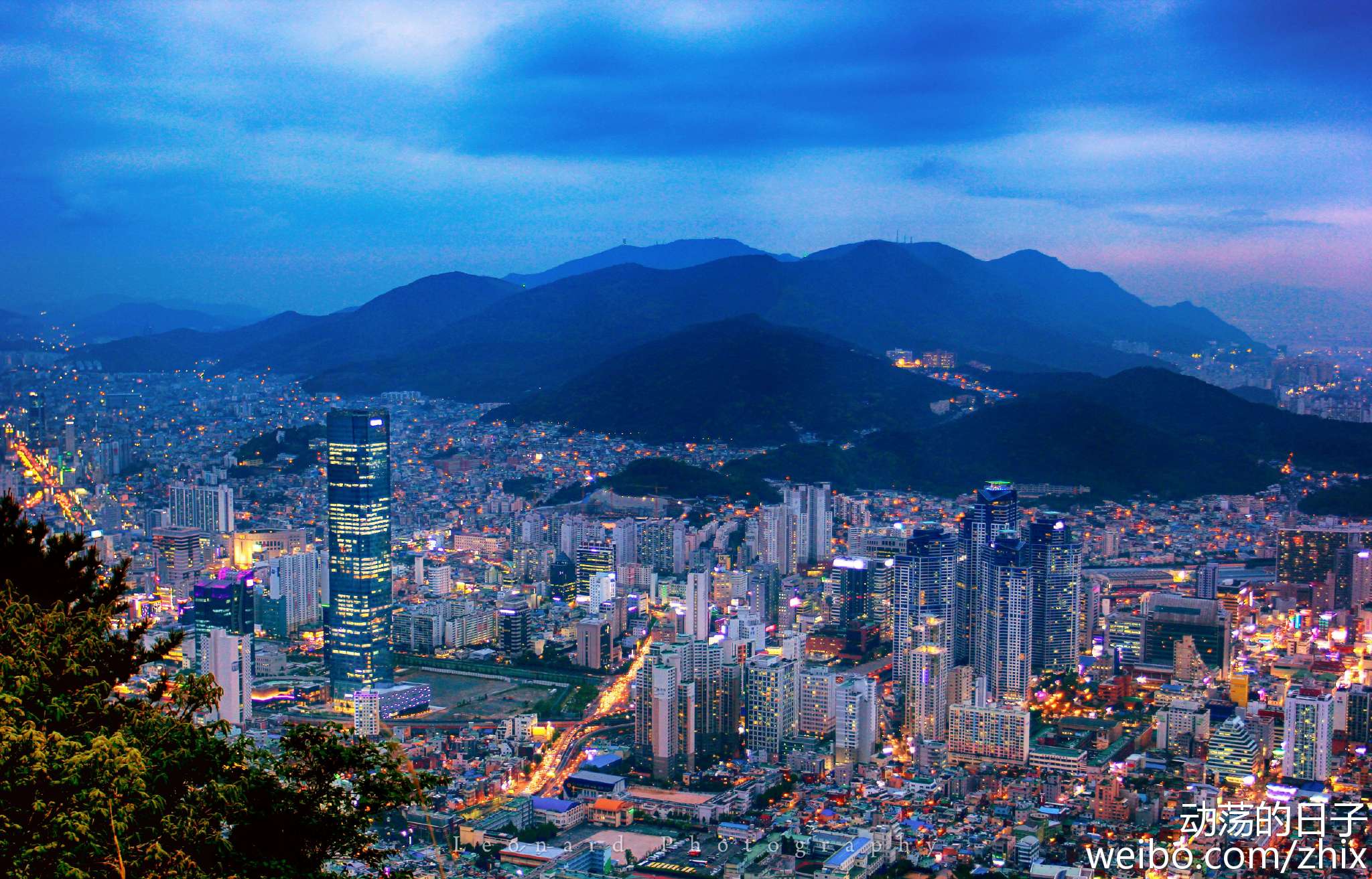 釜山港大桥夜景