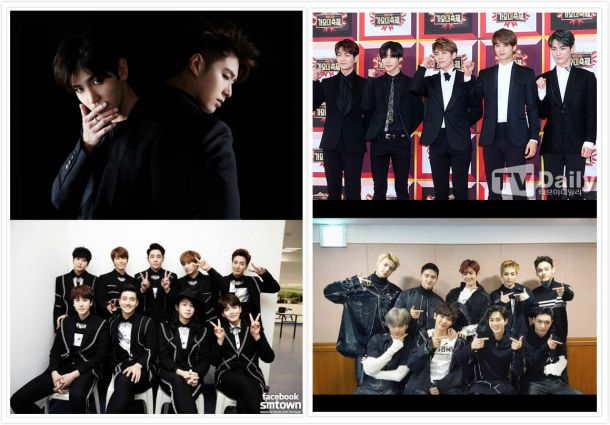 东方神起、Super Junior、SHINee、EXO
