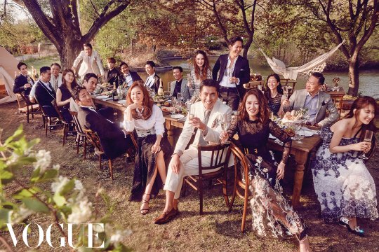 郑雨盛、李政宰、河正宇三大影帝同框为《Vogue》拍摄时尚大片