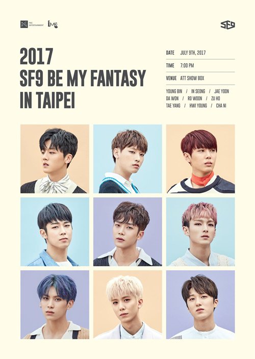 SF9亚洲巡回粉丝见面会《BE MY FANTASY》台北场售票信息、座位图公开