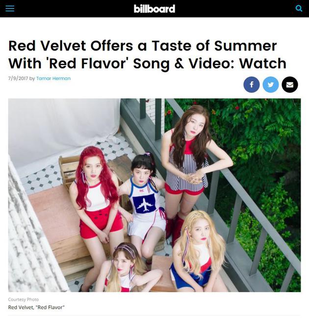 Red Velvet billboard 报道截图
