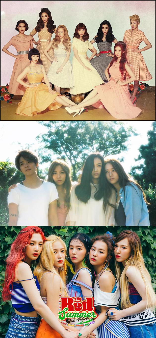 少女时代、f(x)、 Red Velvet