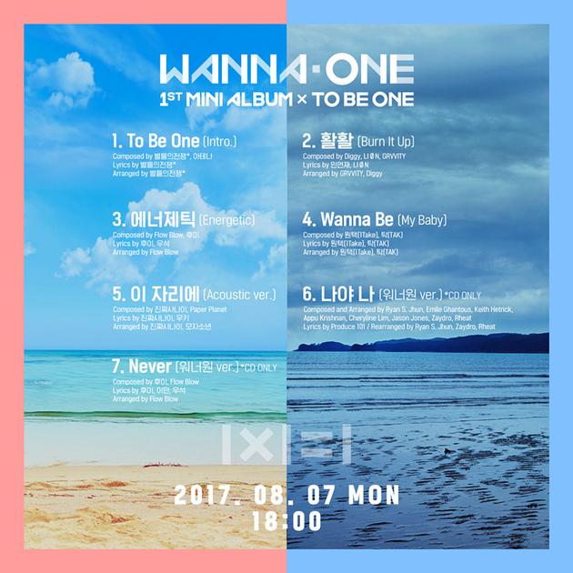 WannaOne新专辑歌单