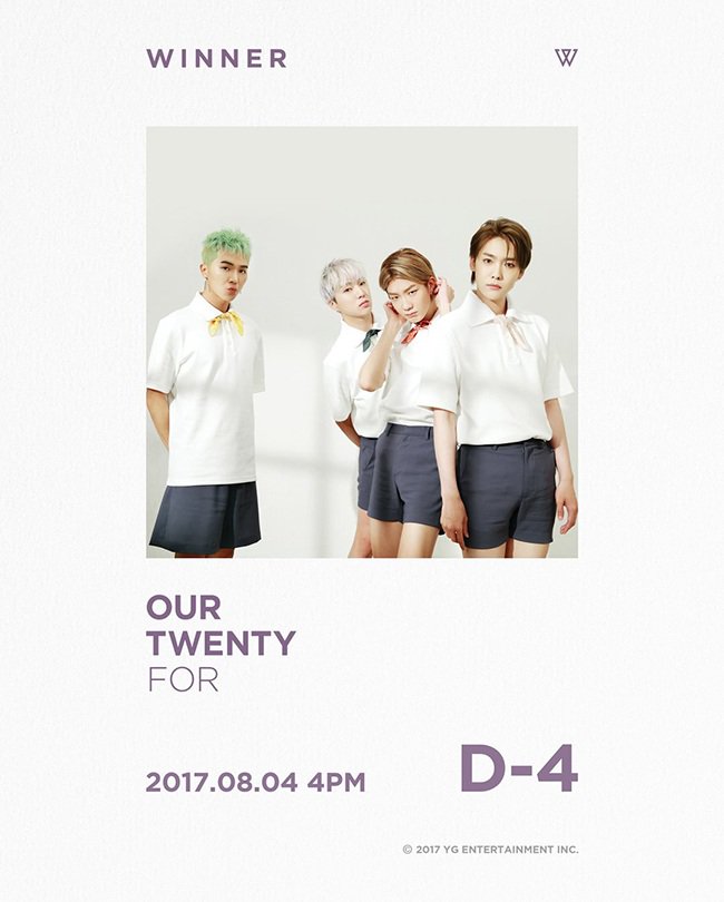 WINNER全新专辑《OUR TWENTY FOR》公开倒数概念照