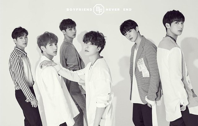 Boy Friend专辑《NEVER END》公开团体及光旻的个人概念照