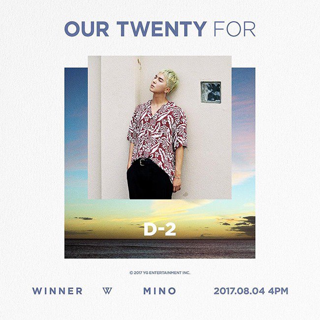 WINNER新辑《OUR TWENTY FOR》公开成员个人概念照及新曲《ISLAND》MV预告