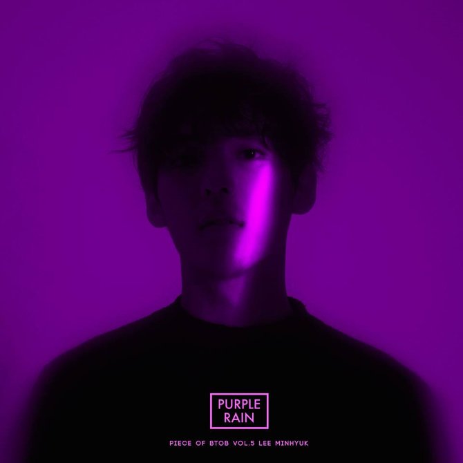 BTOB旼赫公开新曲《PURPLE RAIN》的封面照
