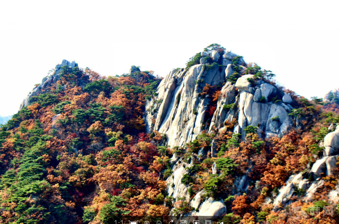 首尔道峰山秋景枫叶图片欣赏