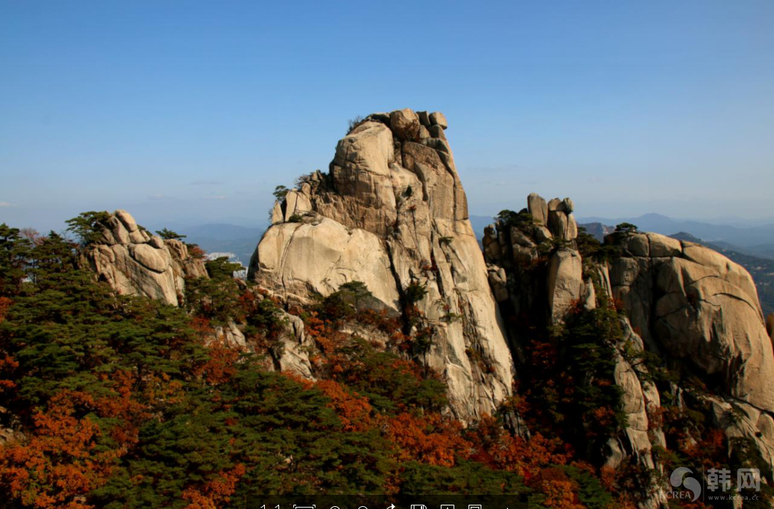 首尔道峰山秋景枫叶图片欣赏