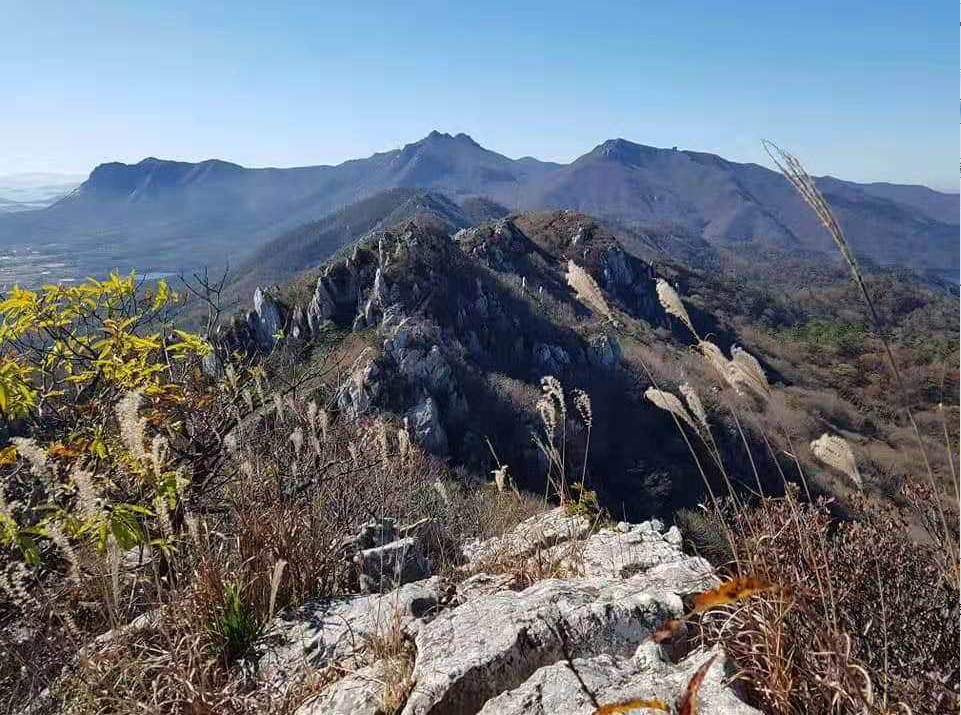 全罗南道海南郡九池山冬季山景