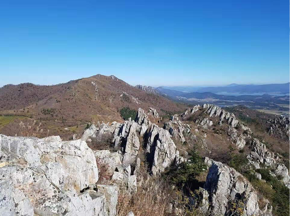 全罗南道海南郡九池山冬季山景