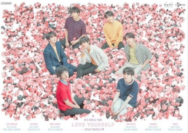 BTS防弹少年团连续25周跻身前100位美公告牌主榜