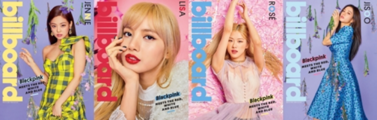 BLACKPINK作为韩国女子偶像组合首次登上美国《公告牌杂志》3月刊封面