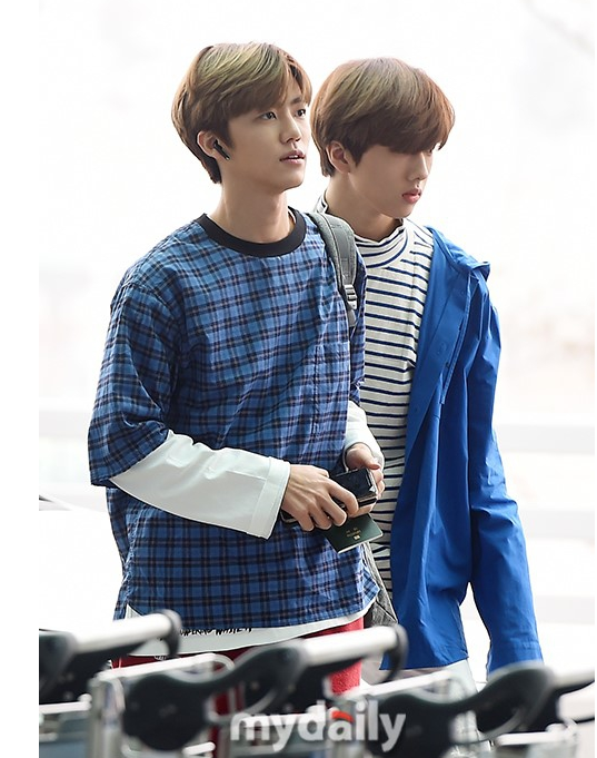 NCT DREAM现身仁川机场色彩搭配可爱帅气