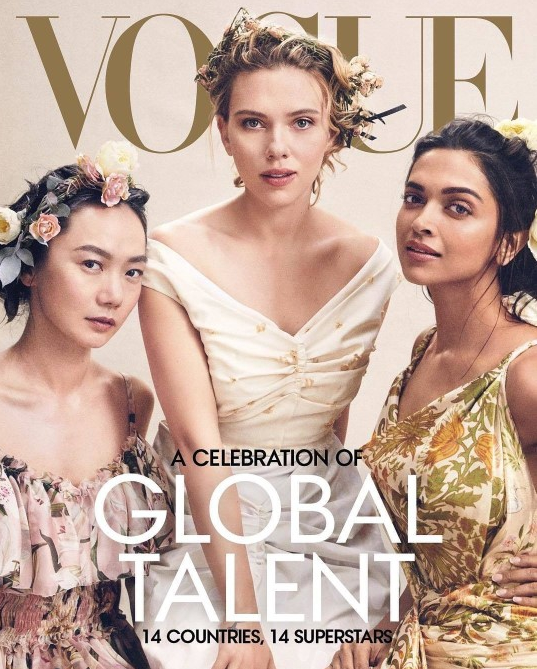 裴斗娜携手斯嘉丽·约翰逊，迪皮卡·帕度柯妮登美国版Vogue封面 