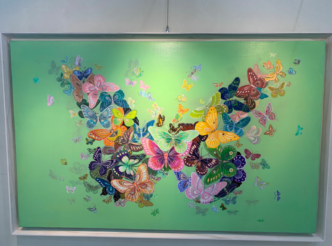 韩国经济报社大厦艺术展--油画《幸福的旅行》