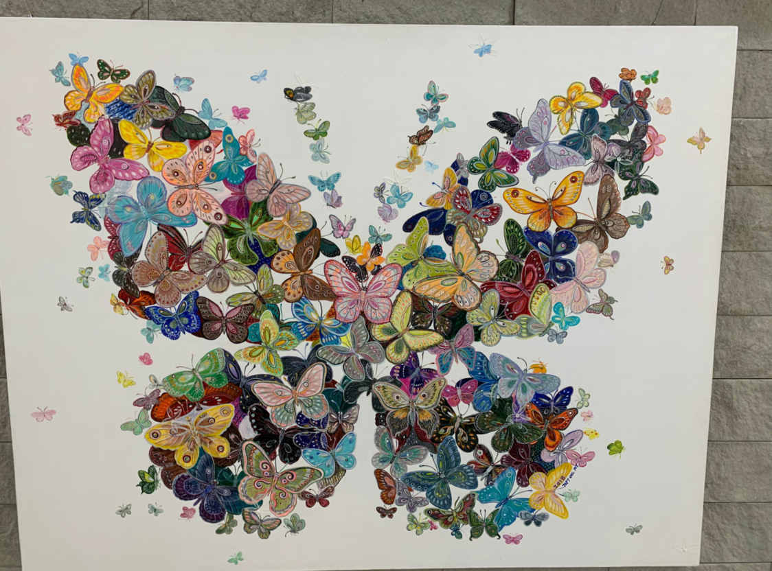 韩国经济报社大厦艺术展--油画《幸福的旅行》