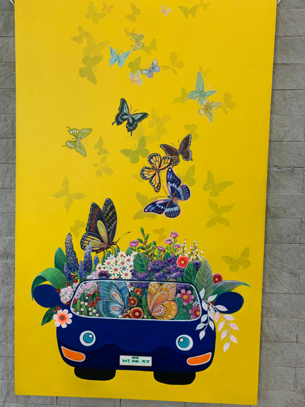 韩国经济报社大厦艺术展--油画《幸福的旅行》