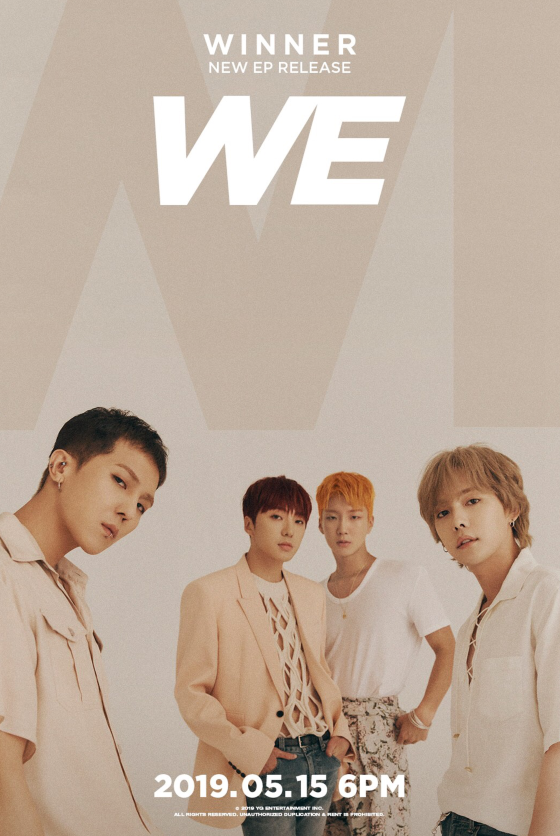 人气组合WINNER将以迷你专辑《WE》于5月15日回归最新海报公开