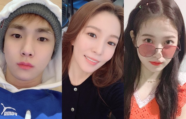 SHINEE KEY上传了与BOA、YERI合影：谢谢！