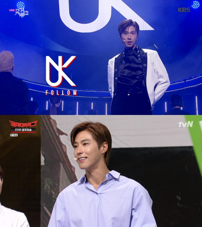 东方神起郑允浩23日出演了tvN综艺节目《喜剧大联盟》与笑星朴娜莱合作