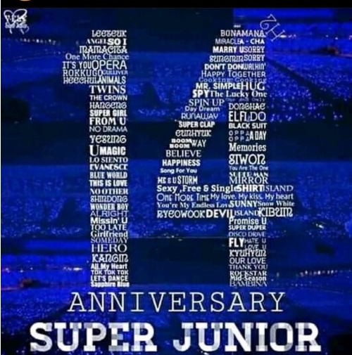 人气组合Super Junior成员们一同庆祝了出道14周年