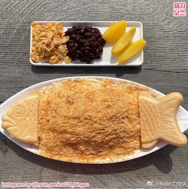 鱼饼甜品冰淇淋