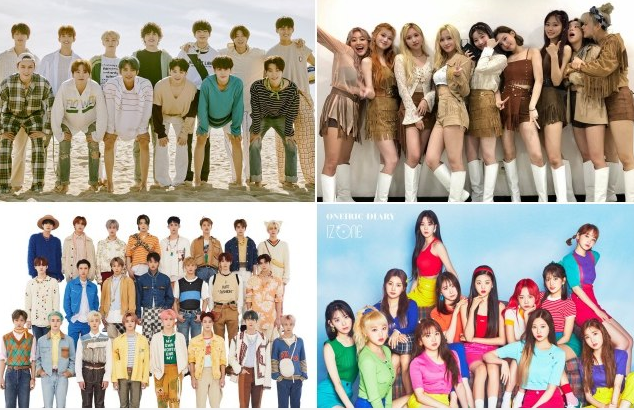 SEVENTEEN、TWICE、NCT、IZ*ONE